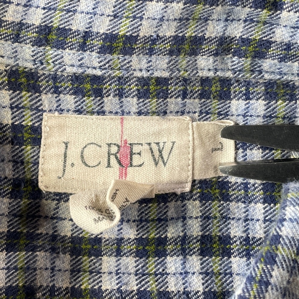 J Crew Shirt Mens Large Plaid Casual Preppy Office Oarsmen‎ Cotton Long Sleeve - Picture 2 of 10